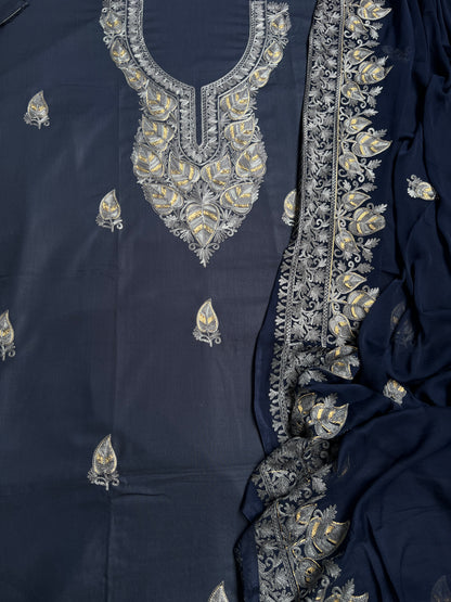 Regal Chinar Tilla Suit with Pure Chiffon Embroidered Dupatta