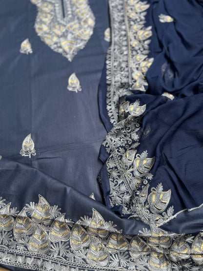 Regal Chinar Tilla Suit with Pure Chiffon Embroidered Dupatta