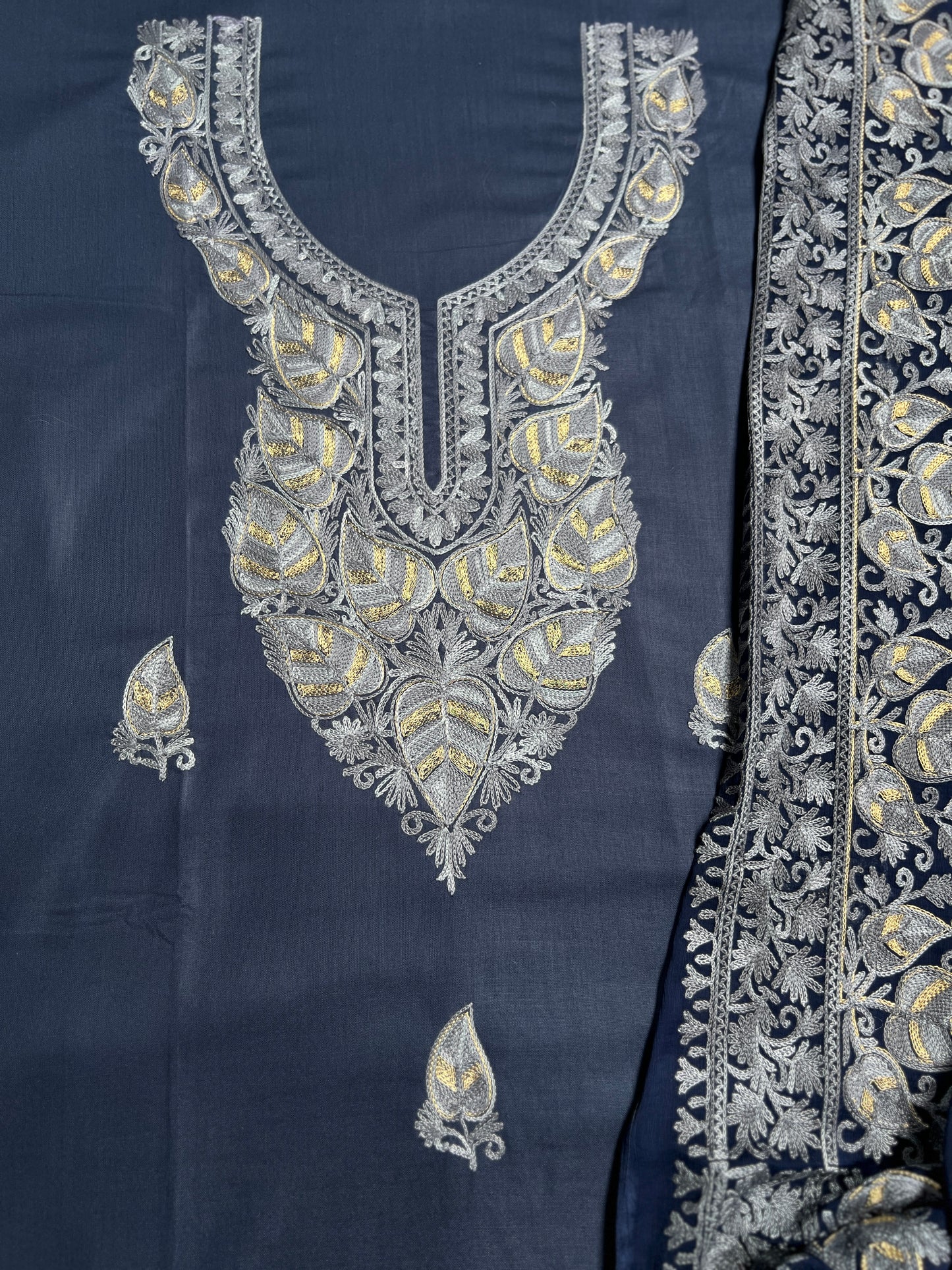 Regal Chinar Tilla Suit with Pure Chiffon Embroidered Dupatta