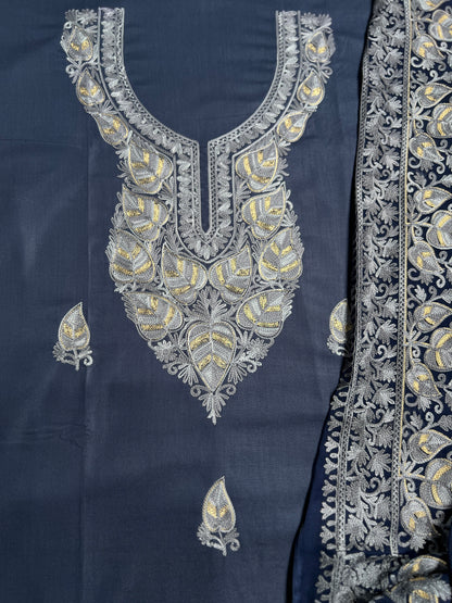 Regal Chinar Tilla Suit with Pure Chiffon Embroidered Dupatta