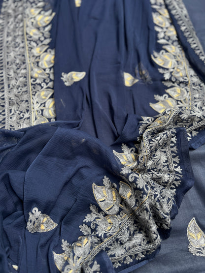 Regal Chinar Tilla Suit with Pure Chiffon Embroidered Dupatta
