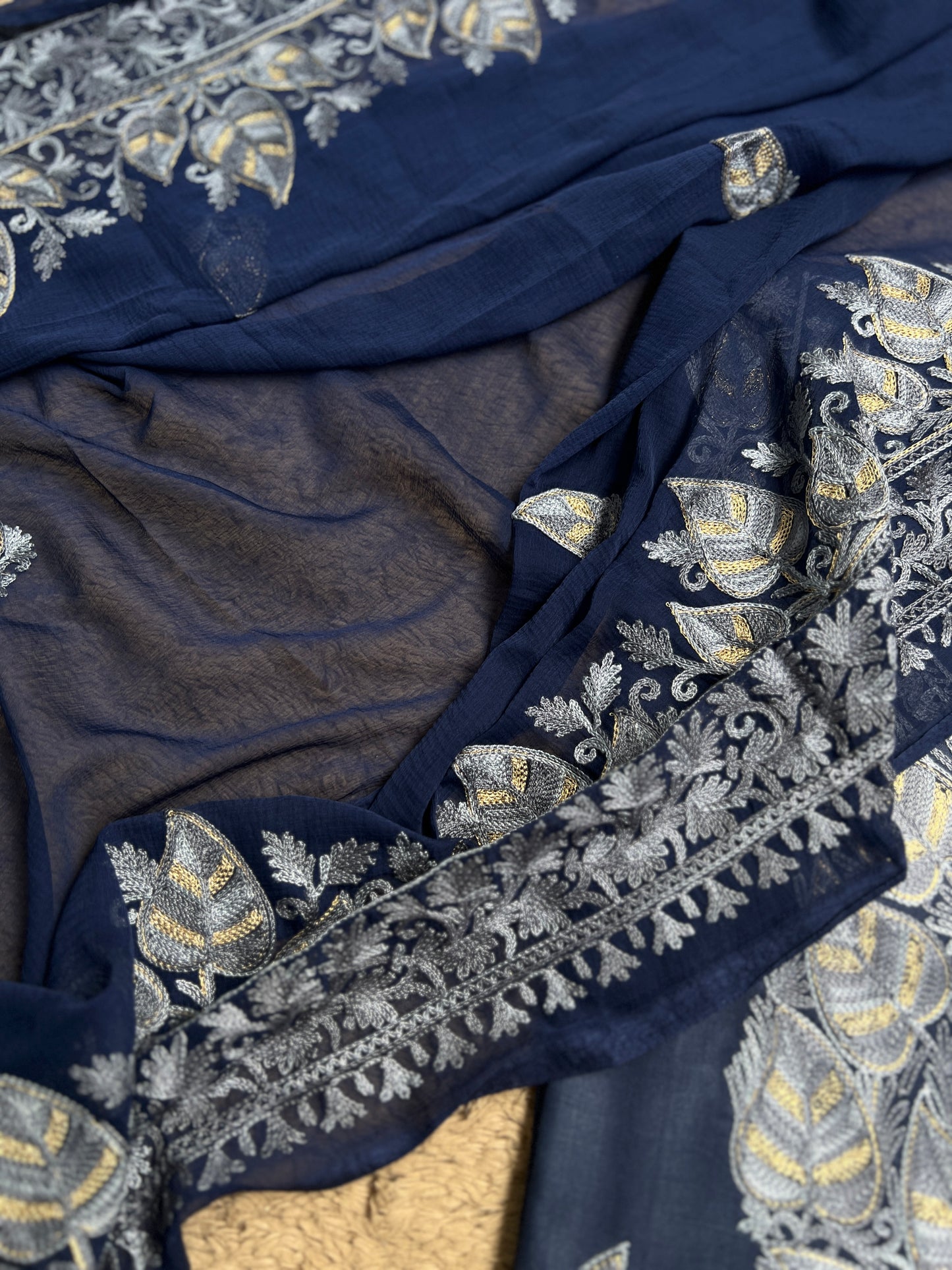 Regal Chinar Tilla Suit with Pure Chiffon Embroidered Dupatta