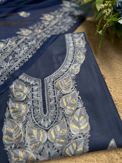 Regal Chinar Tilla Suit with Pure Chiffon Embroidered Dupatta