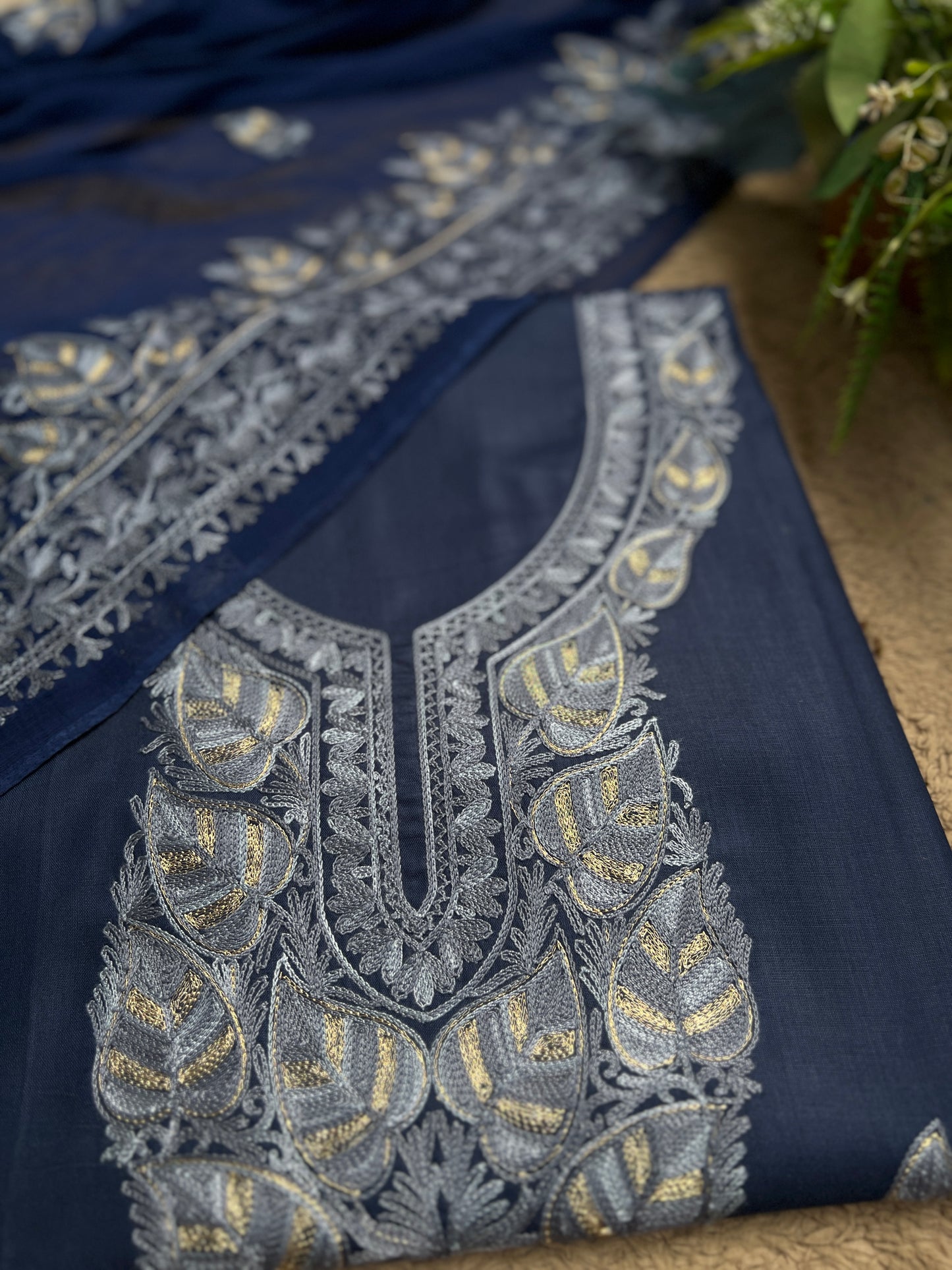 Regal Chinar Tilla Suit with Pure Chiffon Embroidered Dupatta