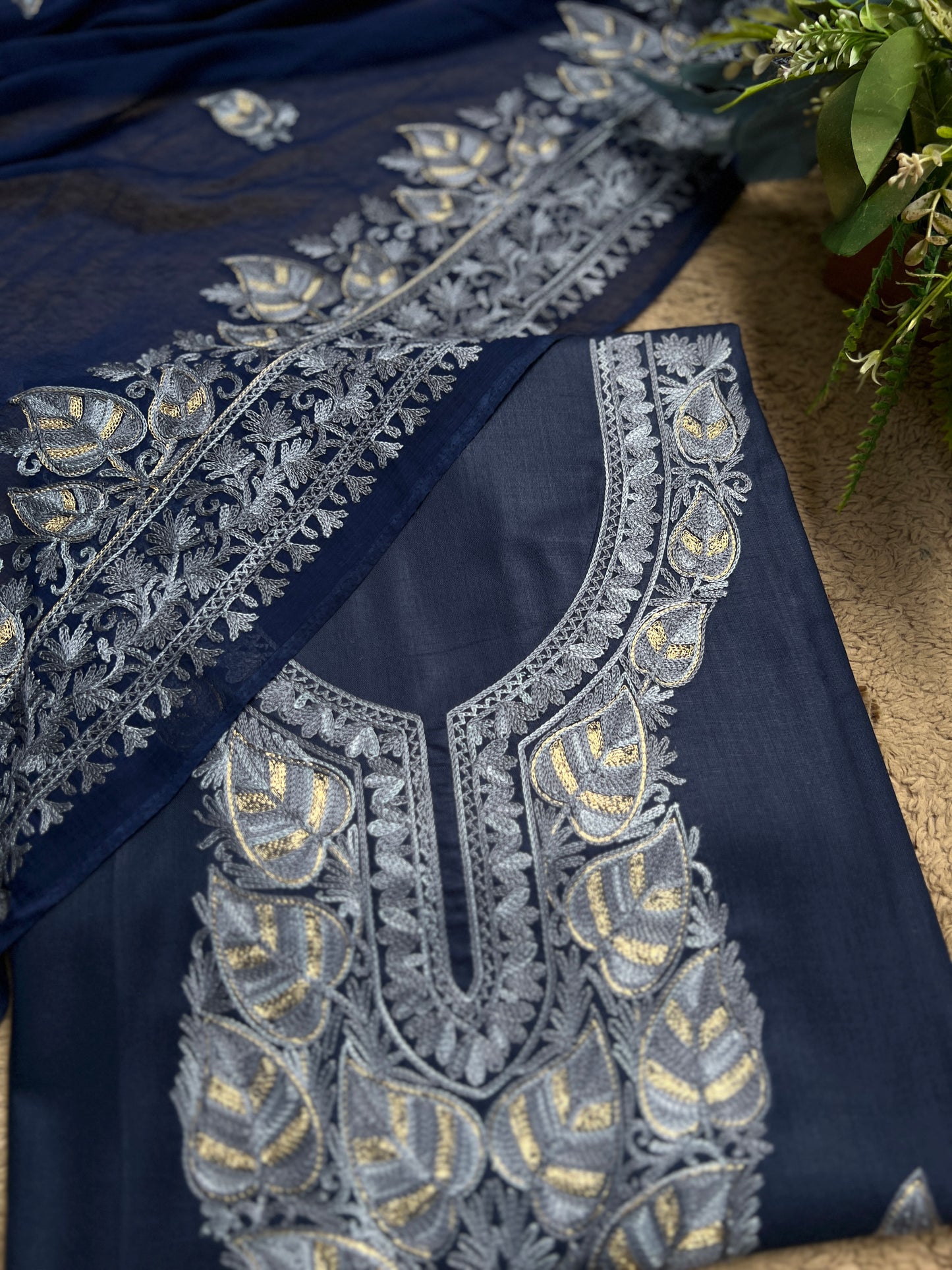 Regal Chinar Tilla Suit with Pure Chiffon Embroidered Dupatta