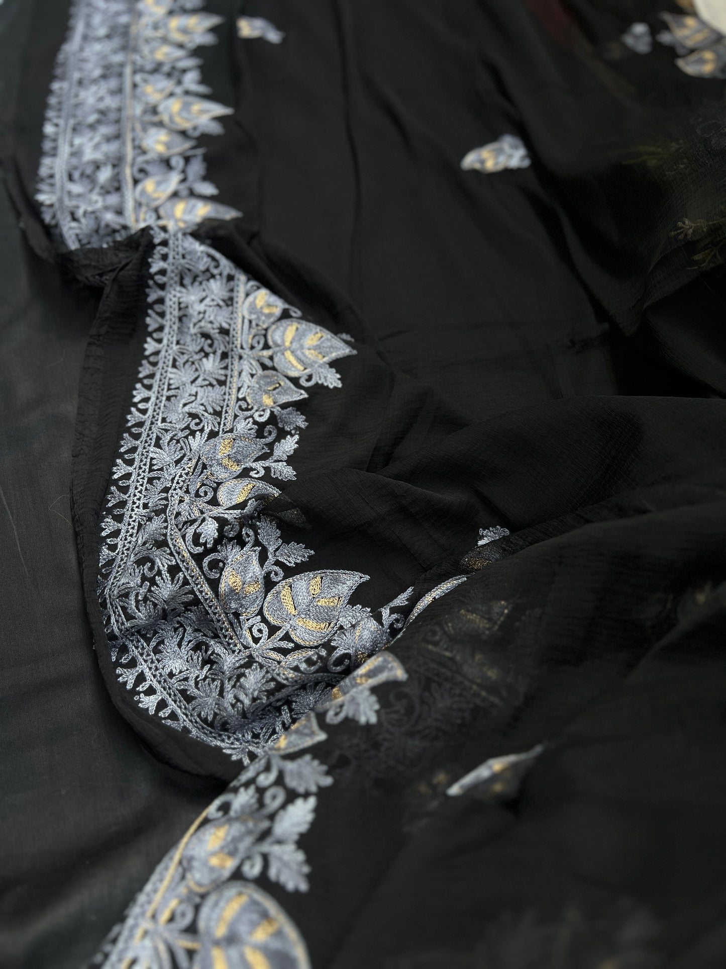 Regal Chinar Tilla Suit with Pure Chiffon Embroidered Dupatta