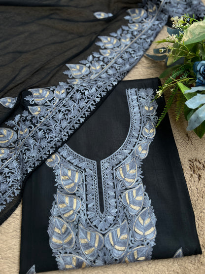 Regal Chinar Tilla Suit with Pure Chiffon Embroidered Dupatta