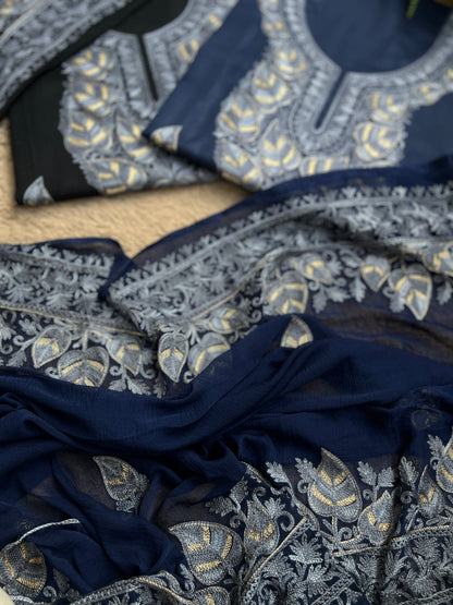 Regal Chinar Tilla Suit with Pure Chiffon Embroidered Dupatta