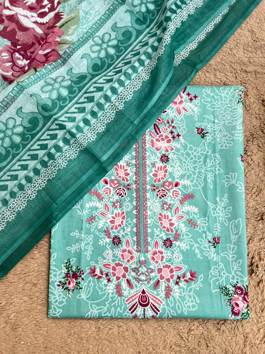Mint Floral Pakistani Daily Wear