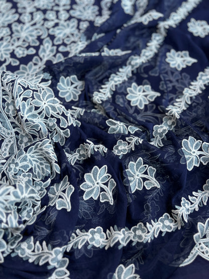 Full Jaal Kashmiri Embroidered Suit with Chiffon Jaal Dupatta