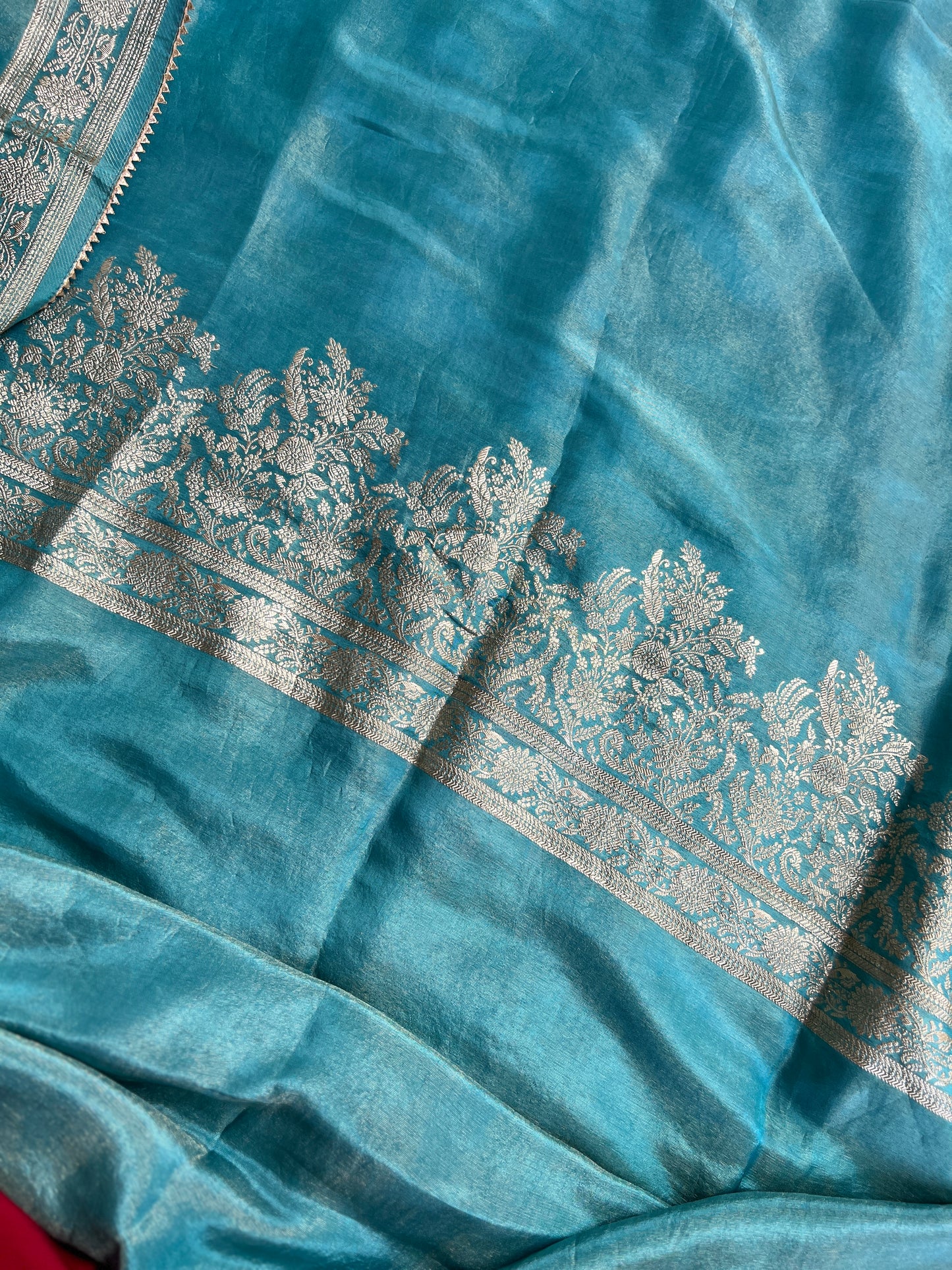 Ocean Shimmer Jaquard Banarasi