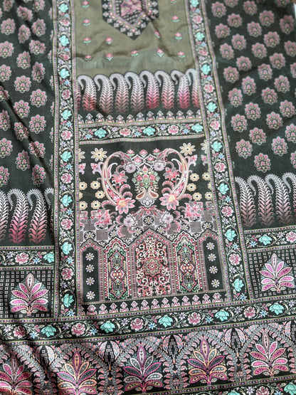 Royal Velvet Karachi Print Suit – Sabyasachi Style Elegance