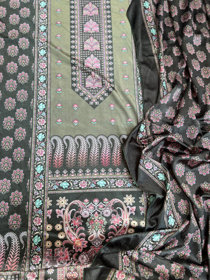 Royal Velvet Karachi Print Suit – Sabyasachi Style Elegance