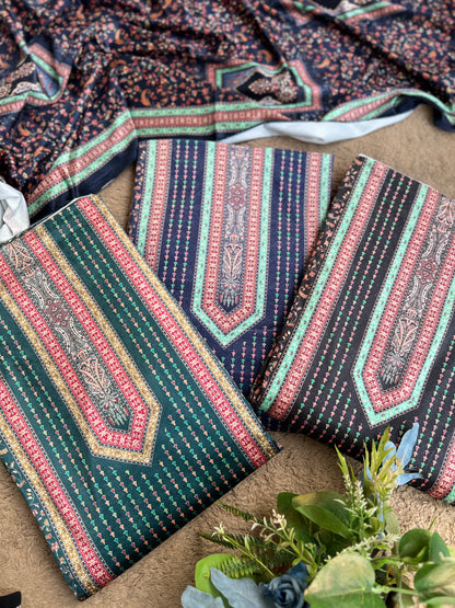 Karachi Print Velvet Salwar Suit with Signature Sabyasachi Aesthetic