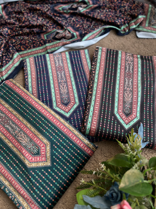 Karachi Print Velvet Salwar Suit with Signature Sabyasachi Aesthetic