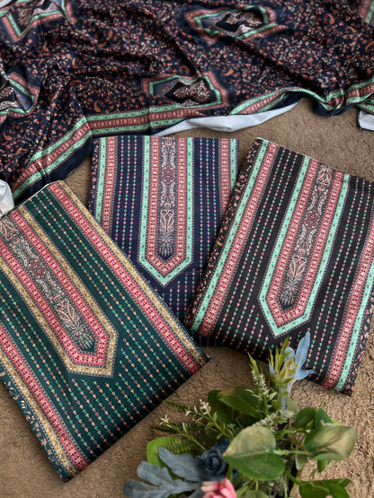 Karachi Print Velvet Salwar Suit with Signature Sabyasachi Aesthetic