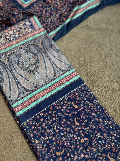 Karachi Print Velvet Salwar Suit with Signature Sabyasachi Aesthetic