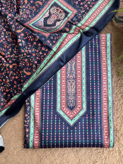 Karachi Print Velvet Salwar Suit with Signature Sabyasachi Aesthetic