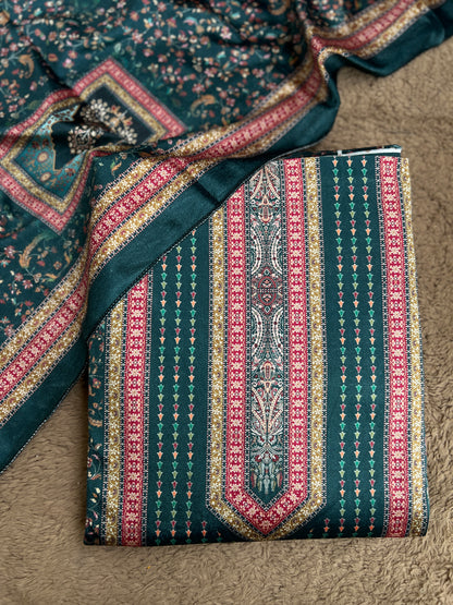 Karachi Print Velvet Salwar Suit with Signature Sabyasachi Aesthetic