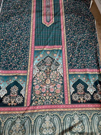 Karachi Print Velvet Salwar Suit with Signature Sabyasachi Aesthetic