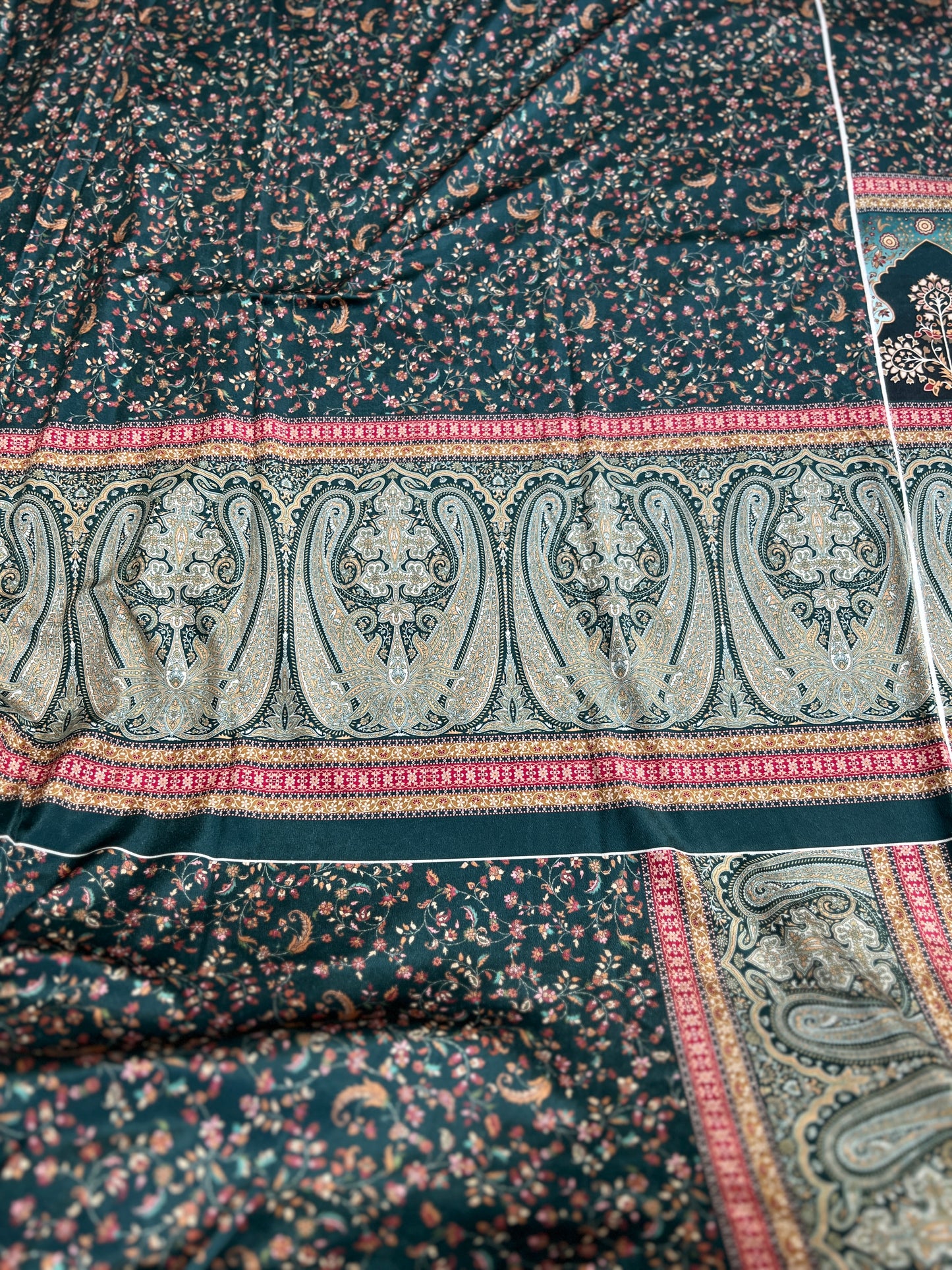 Karachi Print Velvet Salwar Suit with Signature Sabyasachi Aesthetic