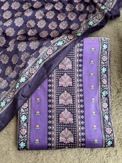 Royal Velvet Karachi Print Suit – Sabyasachi Style Elegance