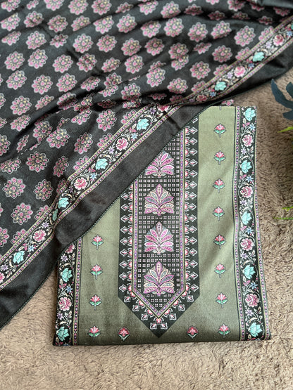 Royal Velvet Karachi Print Suit – Sabyasachi Style Elegance