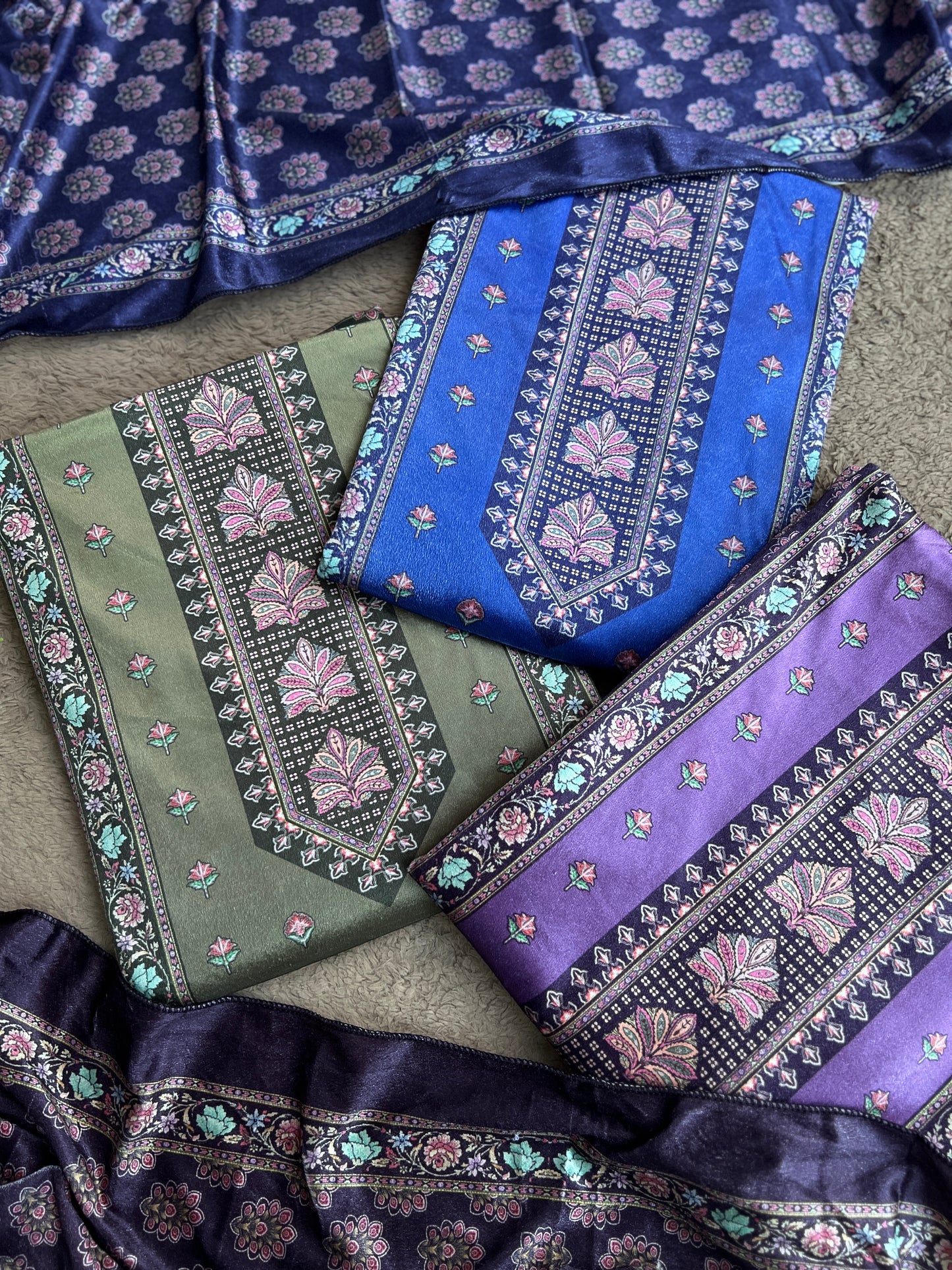 Royal Velvet Karachi Print Suit – Sabyasachi Style Elegance