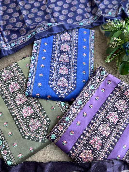 Royal Velvet Karachi Print Suit – Sabyasachi Style Elegance