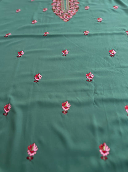 Butter Crepe Co-ord Set with Fine Kashmiri Embroidery