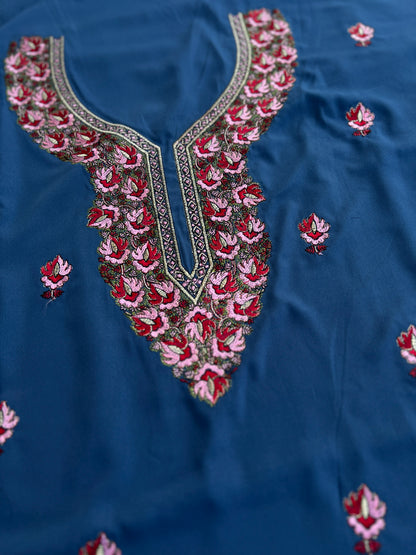 Butter Crepe Co-ord Set with Fine Kashmiri Embroidery