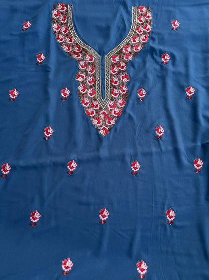 Butter Crepe Co-ord Set with Fine Kashmiri Embroidery