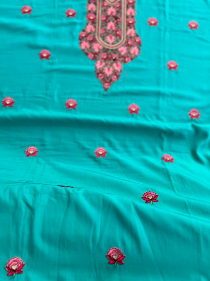 Butter Crepe Co-ord Set with Fine Kashmiri Embroidery