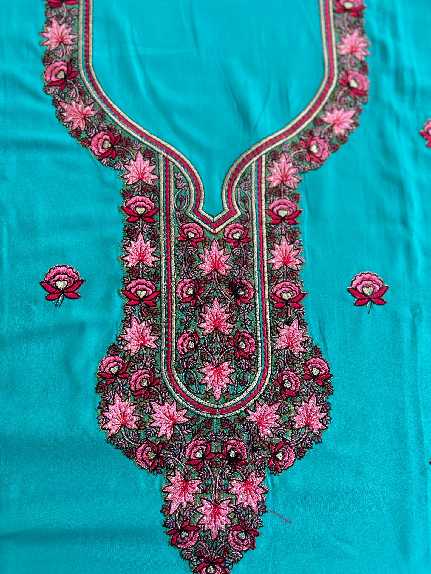 Butter Crepe Co-ord Set with Fine Kashmiri Embroidery