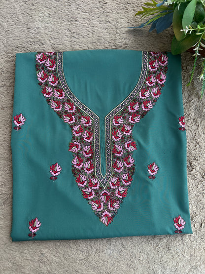 Butter Crepe Co-ord Set with Fine Kashmiri Embroidery