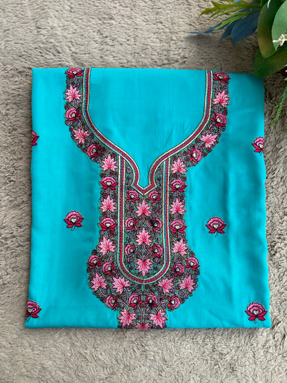 Butter Crepe Co-ord Set with Fine Kashmiri Embroidery