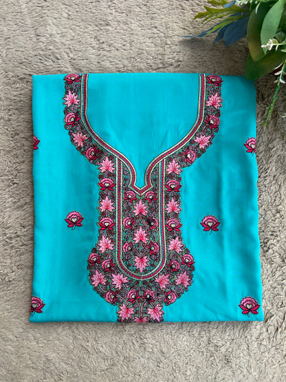 Butter Crepe Co-ord Set with Fine Kashmiri Embroidery