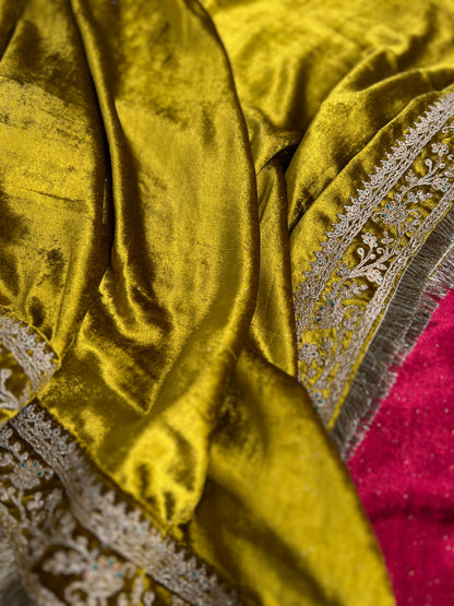 Timeless Winter Couture: Embroidered Velvet Ensemble