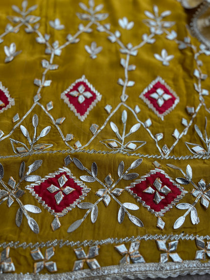 Full Gota Patti Embroidered Top with Tissue Gota Dupatta