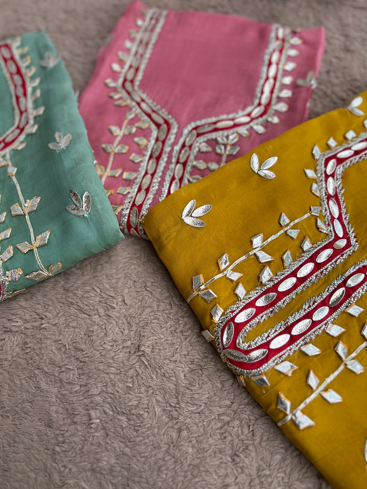 Full Gota Patti Embroidered Top with Tissue Gota Dupatta