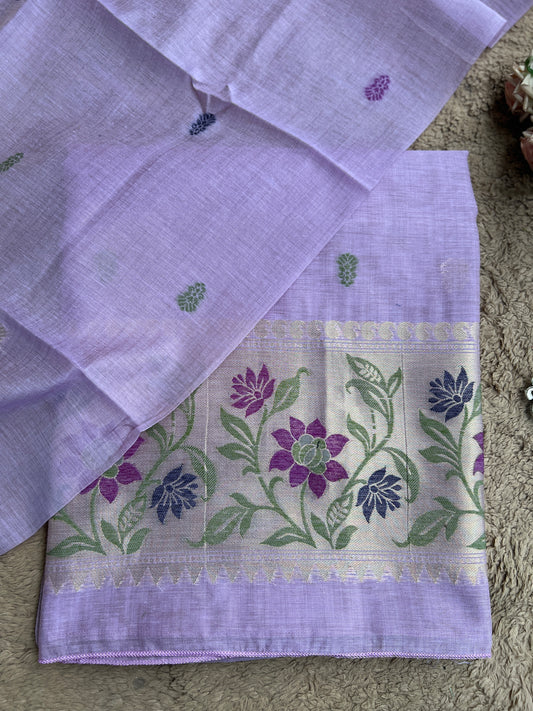 Heritage Jamdaani Weave Suit Set with Elegant Border Detailing