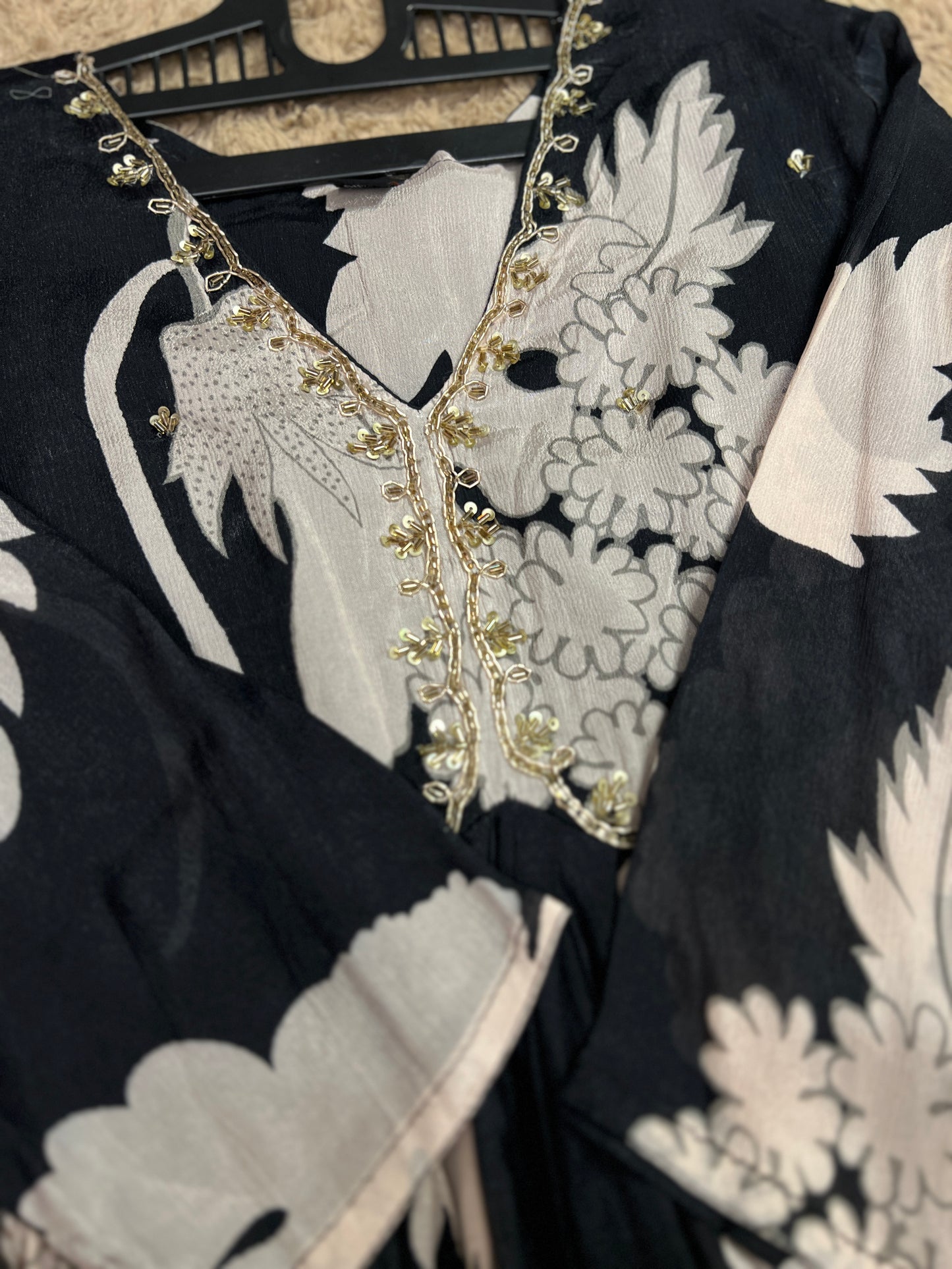 Black And White  Aaliya cut ready to wear