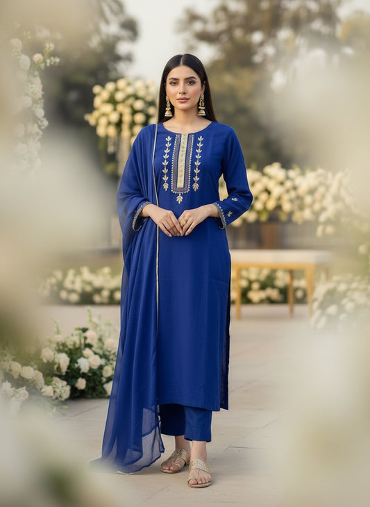 Blue Ready to wear Salwar suit