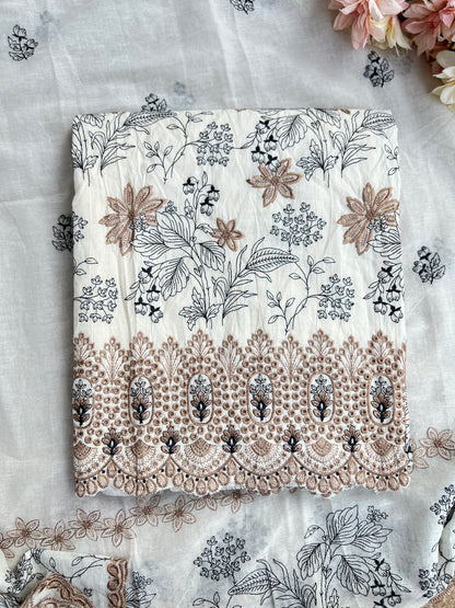 Ivory Bloom Chikankari Cotton Suit Set
