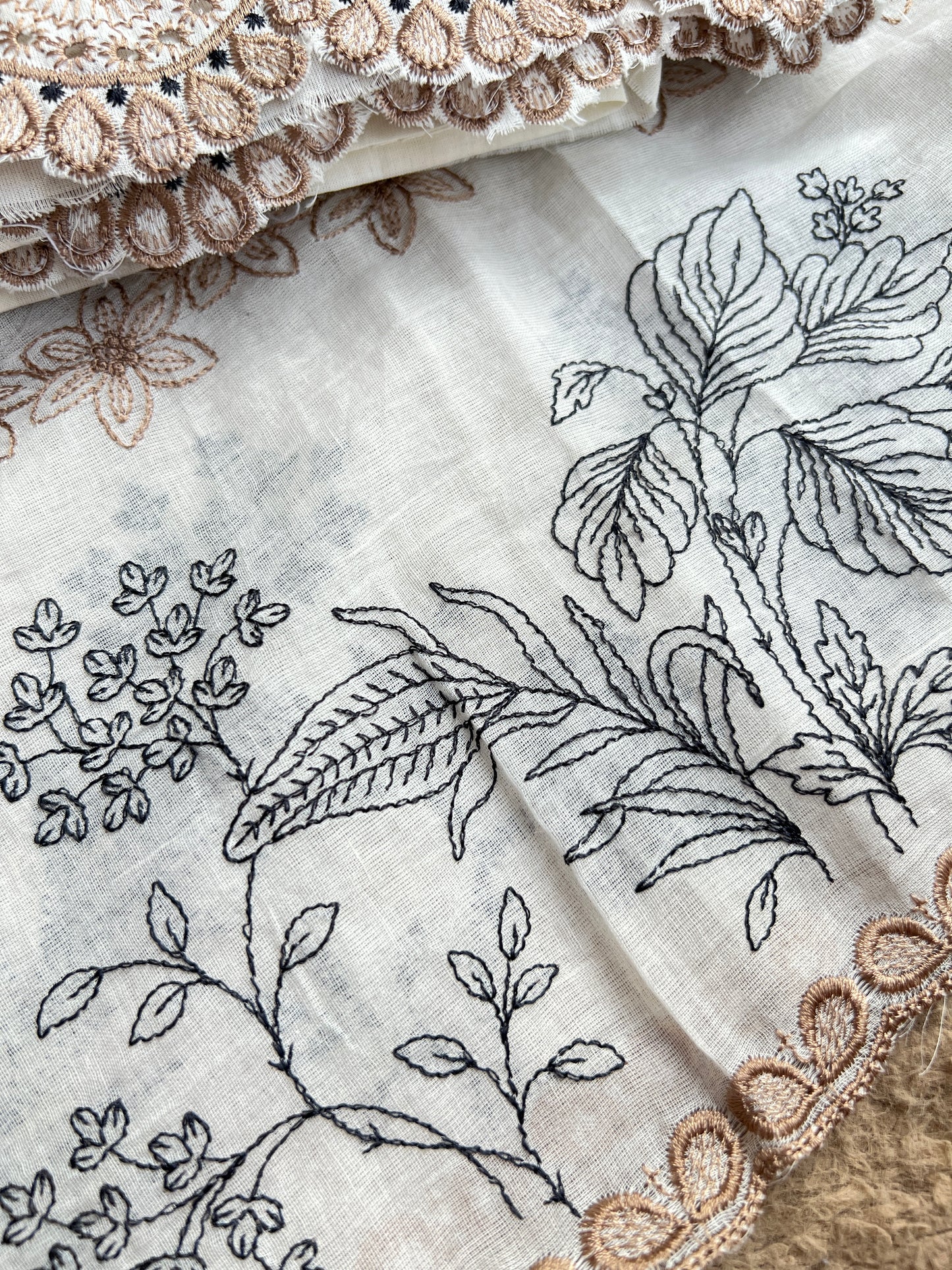 Pure Cotton Embroidered Elegance