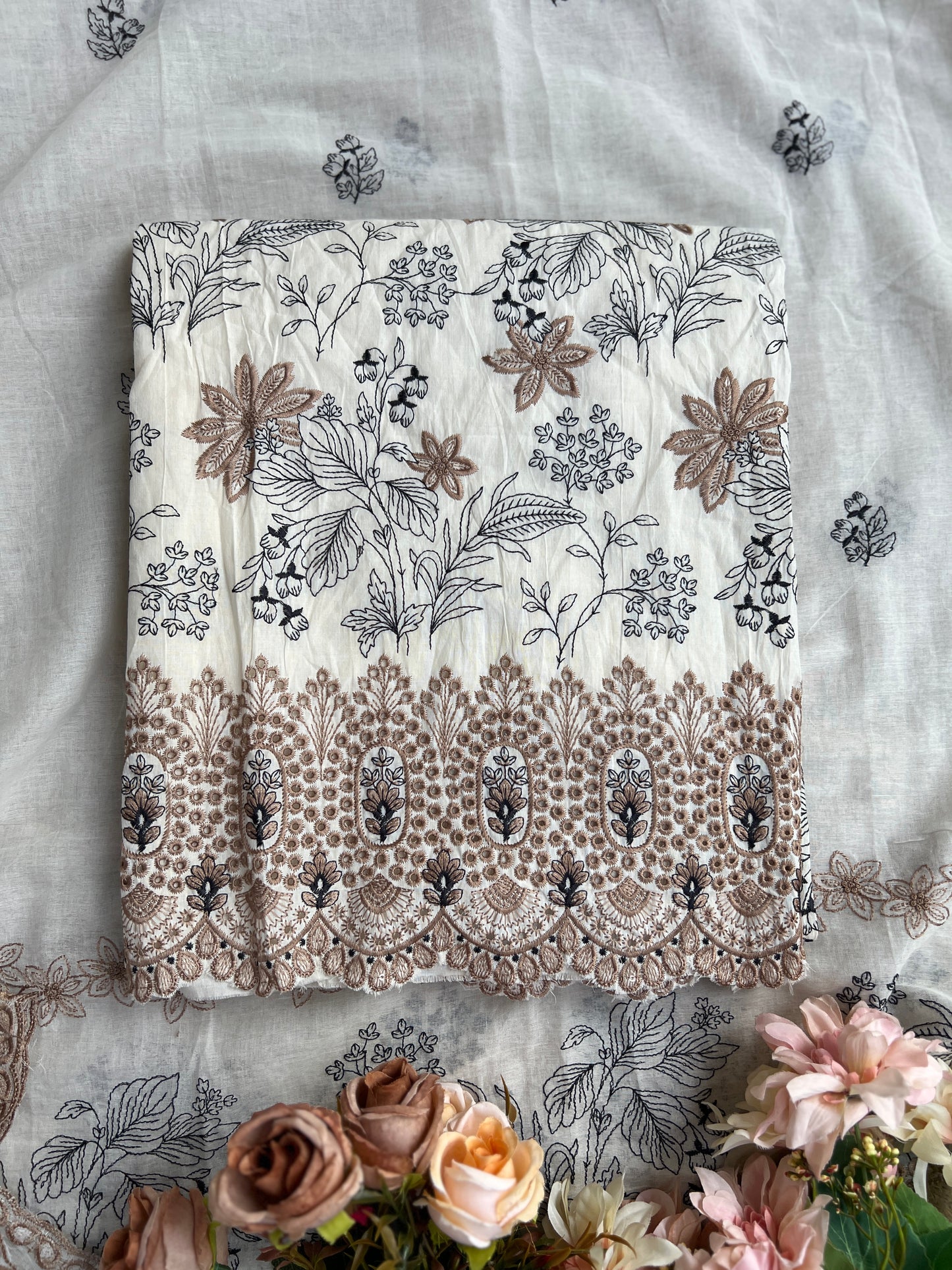 Pure Cotton Embroidered Elegance
