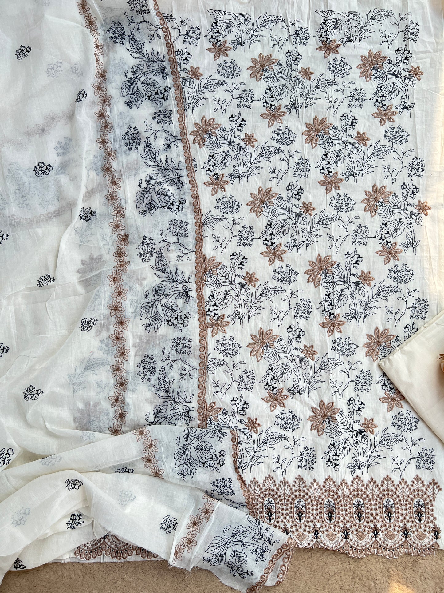 Pure Cotton Embroidered Elegance