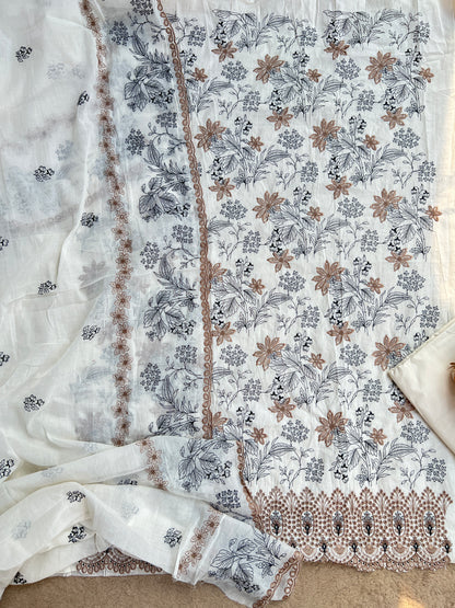 Pure Cotton Embroidered Elegance
