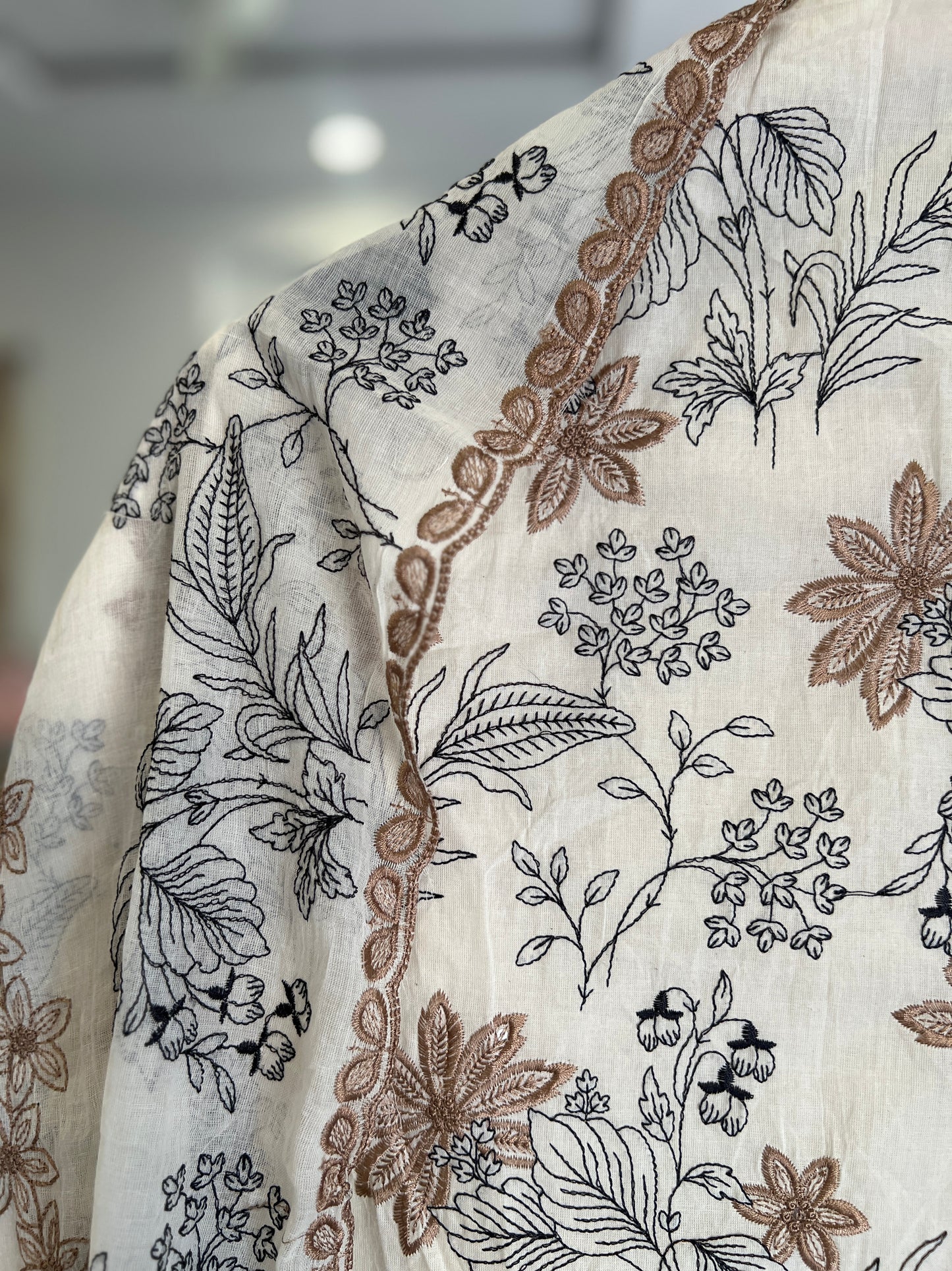Ivory Bloom Chikankari Cotton Suit Set