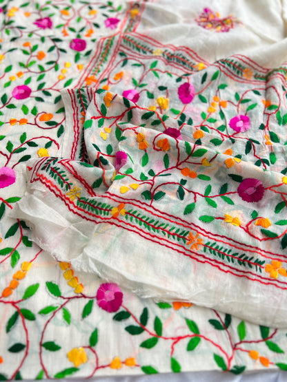 Gulbahar Ivory Hand-Embroidered Suit Set